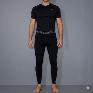 Champion Power Core Compression Pants Leggings Black Men’s M/M Athletic